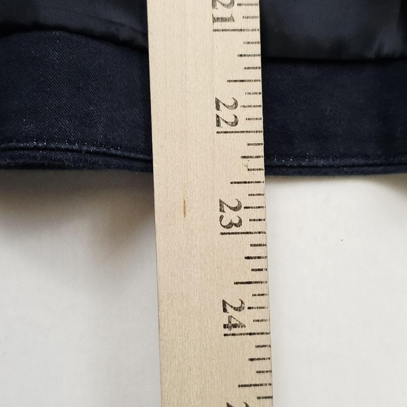 Multiples Jacket Womens Large Navy Ruffle Button Front 3/4 Sleeve Lined Classic - Picture 9 of 9